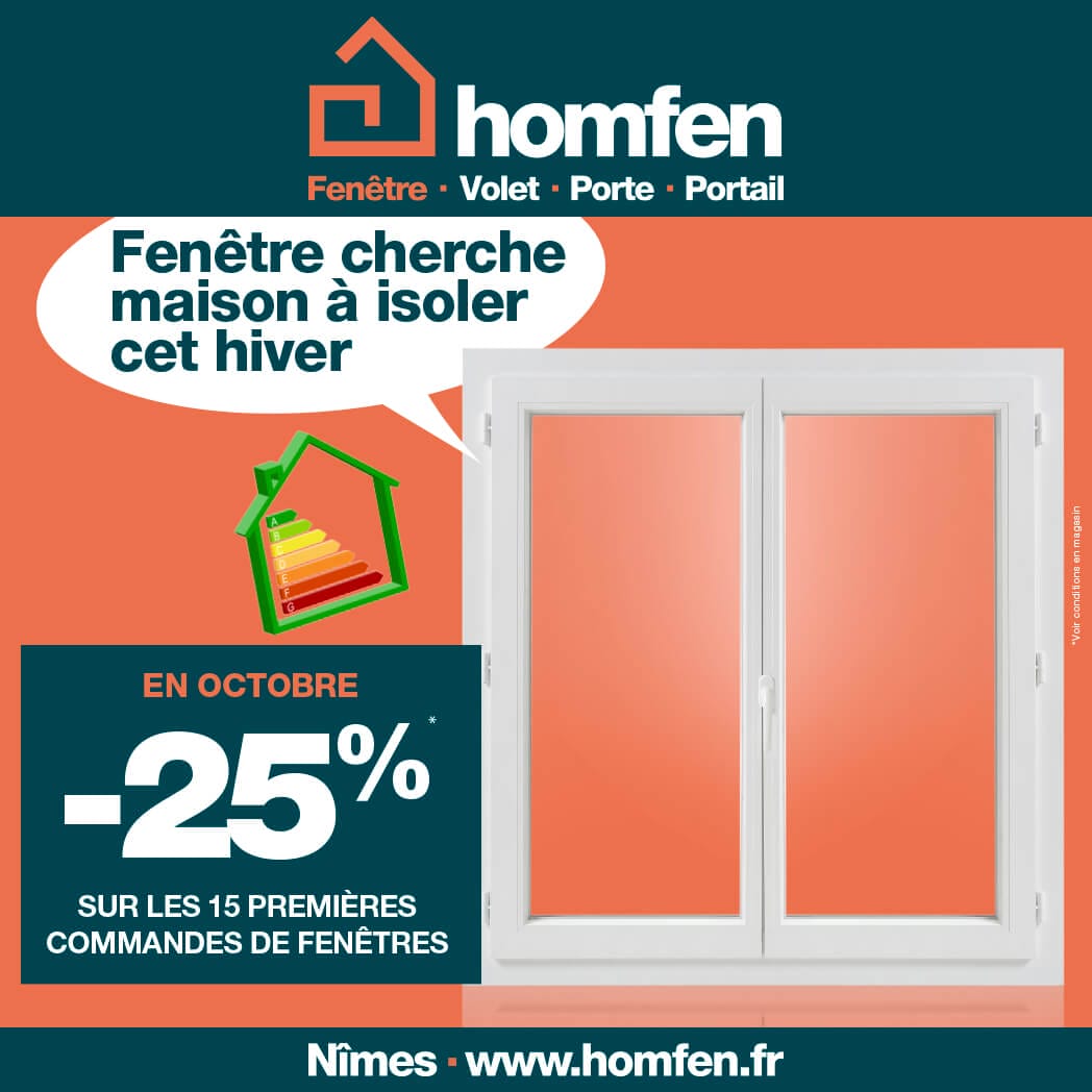 -25% : fenêtres pour les 15 premières commandes